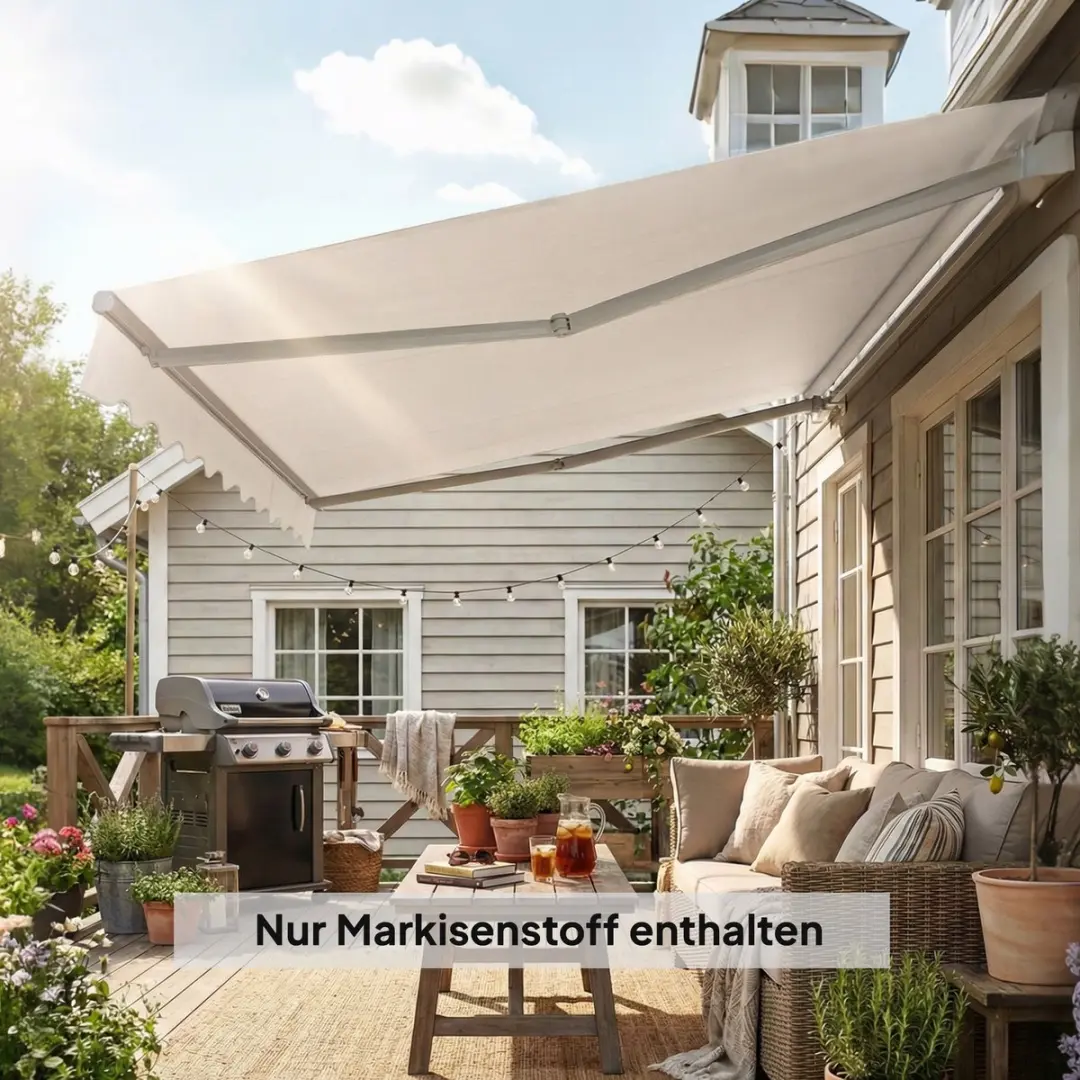 Outsunny Zonneschermstof Polyester 337x250x25cm - Crème