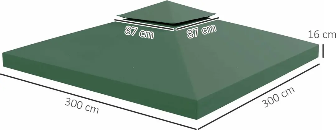 Outsunny Vervangend Dak Groen