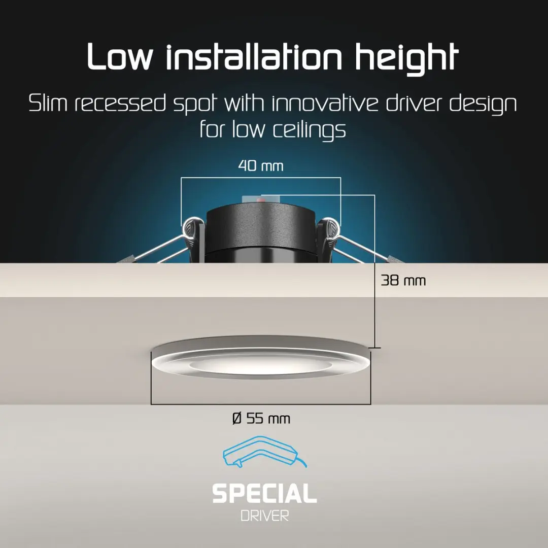 Ledvion 6x LED Inbouwspot Nikkel 4W CCT 2200-4000K - Ø55mm - IP65