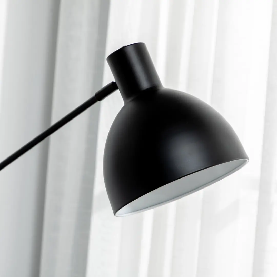 Homcom Staande Lamp Voetschakelaar Verstelbaar - Zwart