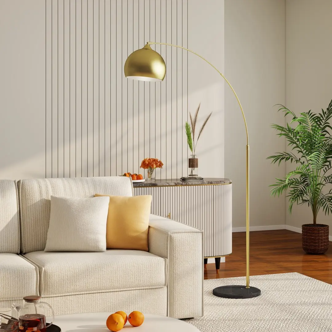 Homcom Staande Lamp Goud - 40W - 115x30x180cm