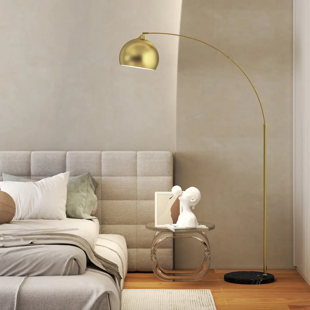 Homcom Staande Lamp Goud - 40W - 115x30x180cm