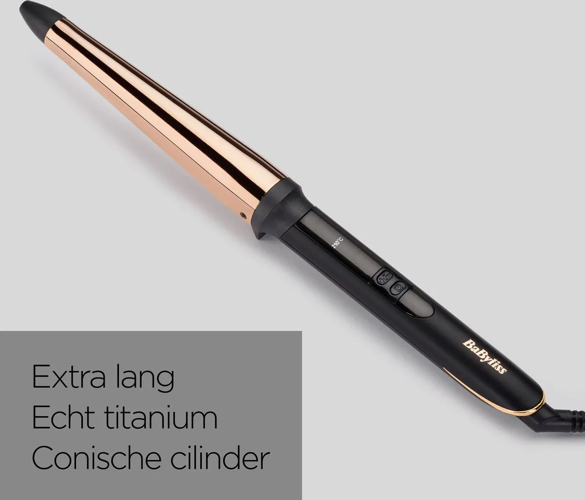 Babyliss Salon Brilliance C458E Conische Krultang 19-32mm - Zwart Roze