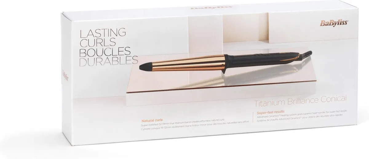 Babyliss Salon Brilliance C458E Conische Krultang 19-32mm - Zwart Roze - afbeelding 6 van 6