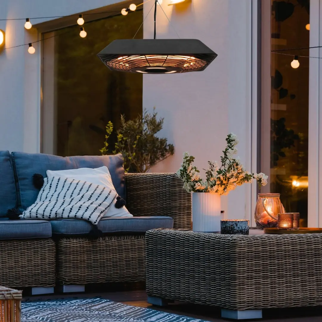 Outsunny Terrasverwarmer 2000W - Zwart