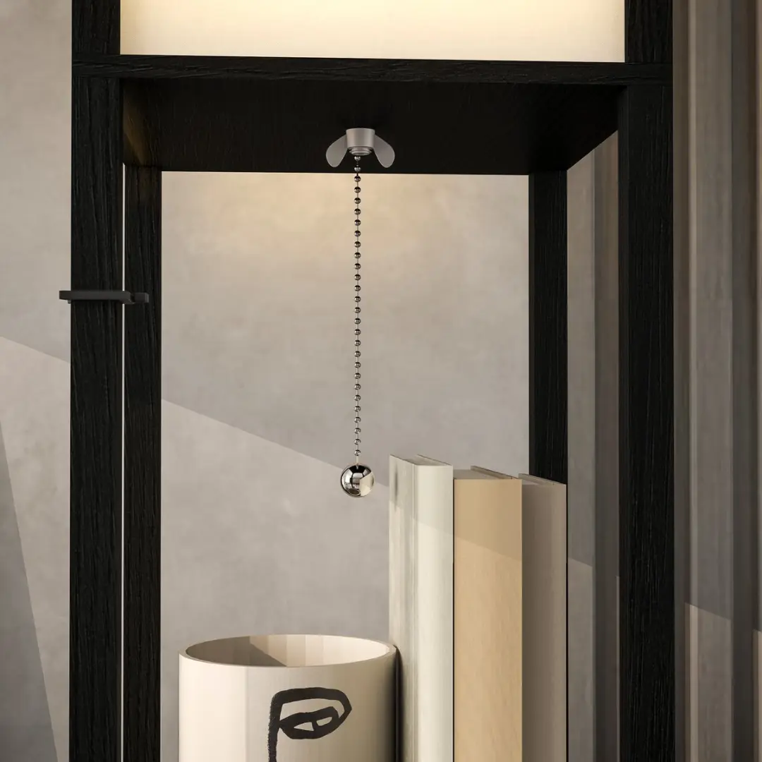 Homcom Staande Lamp MDF - 26x26x159cm - Zwart/Wit