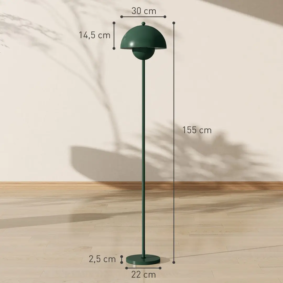 Homcom Staande Lamp Groen - 155cm