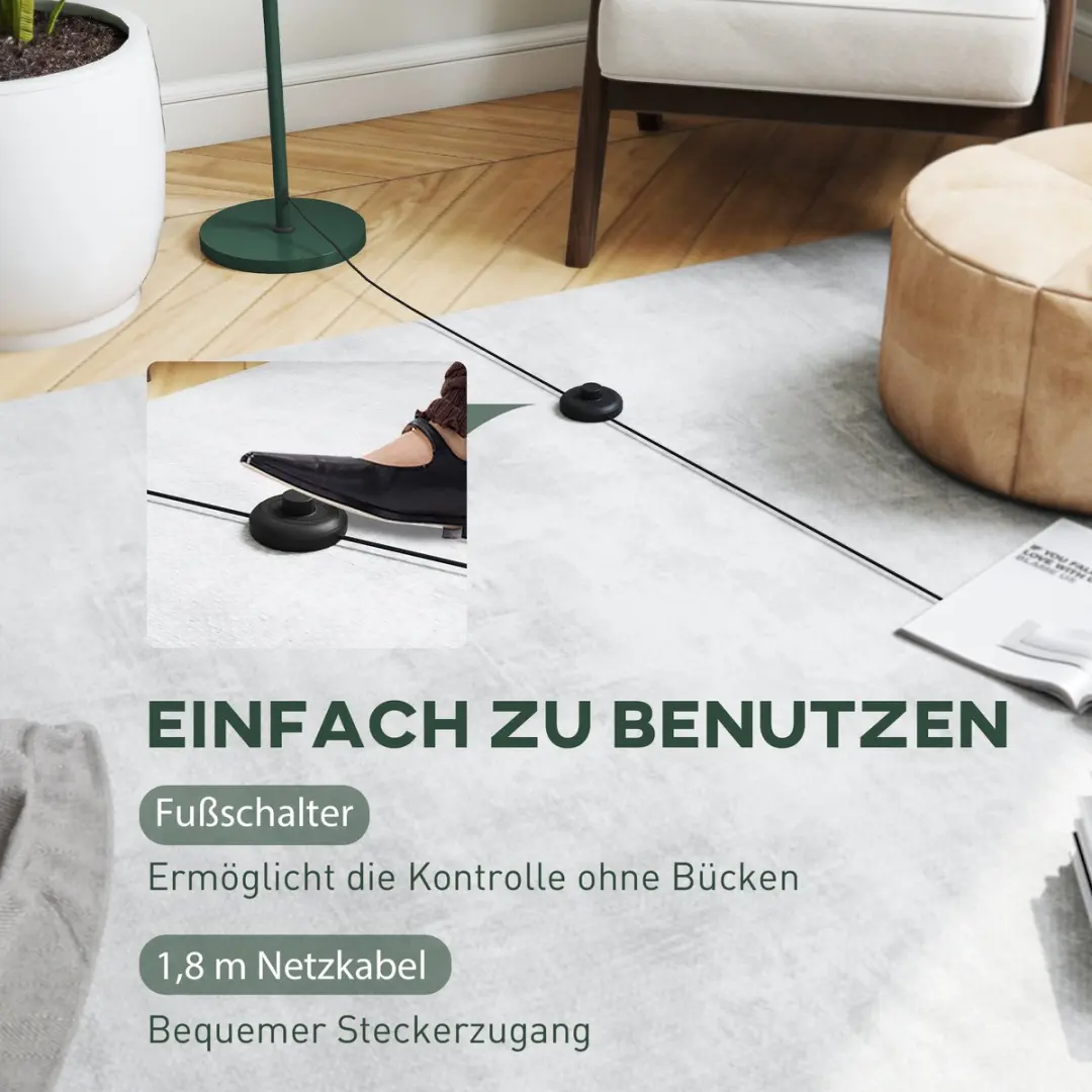 Homcom Staande Lamp Groen - 155cm