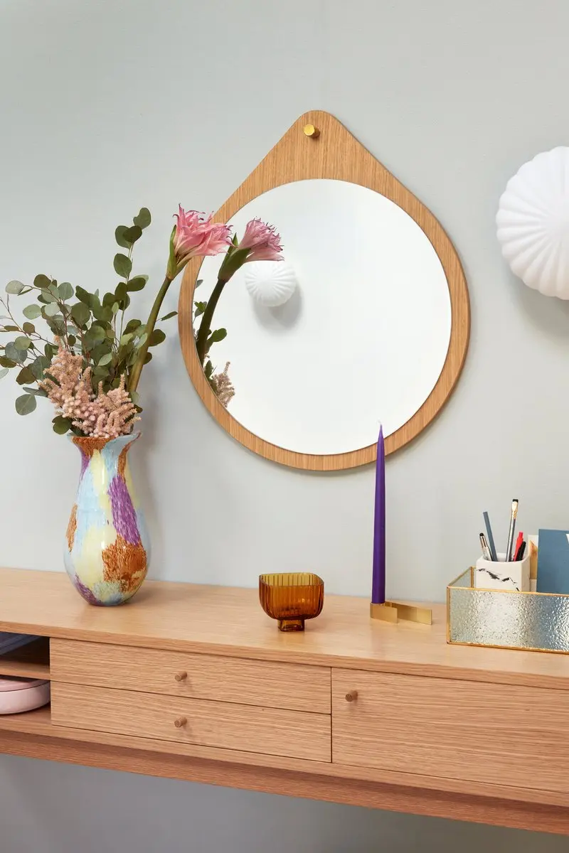 Hübsch Kumu Wandlamp - 1 Lichtpunt Ø18cm Wit