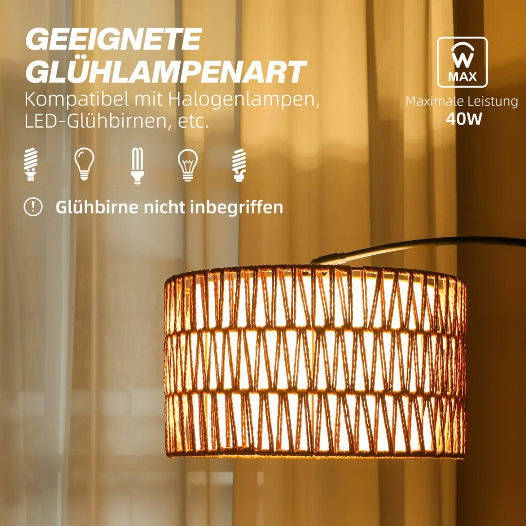 Homcom Staande Lamp Marmer - 144-175cm - Zwart/Bruin