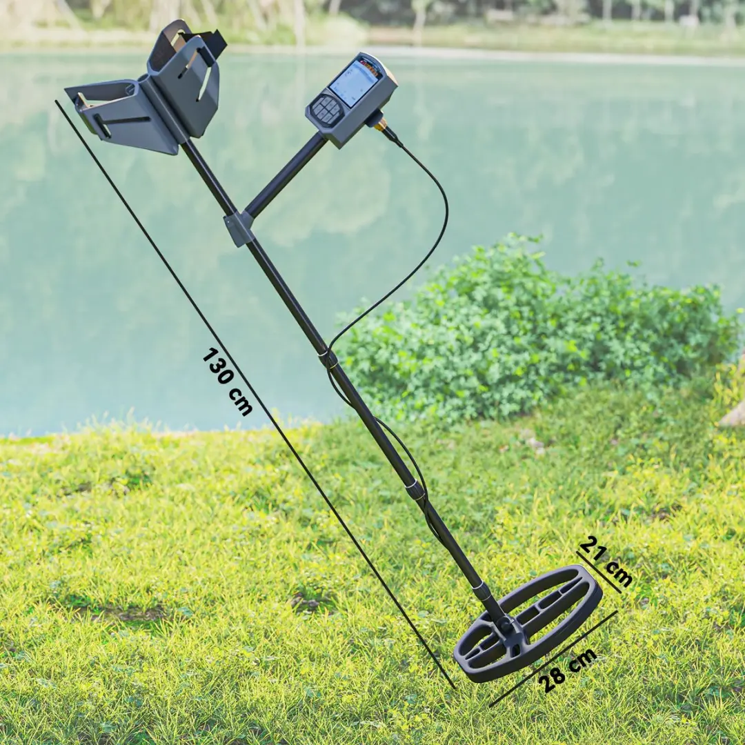 Outsunny Metaaldetector 847-009V00CG - 28x21x48-130cm - Donkergrijs