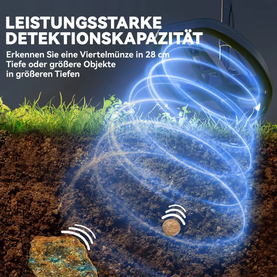 Outsunny Metaaldetector 847-009V00CG - 28x21x48-130cm - Donkergrijs - afbeelding 6 van 6