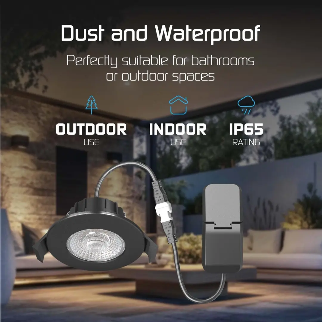 Ledvion LED Inbouwspot 5W Zwart - Ø75mm - IP65