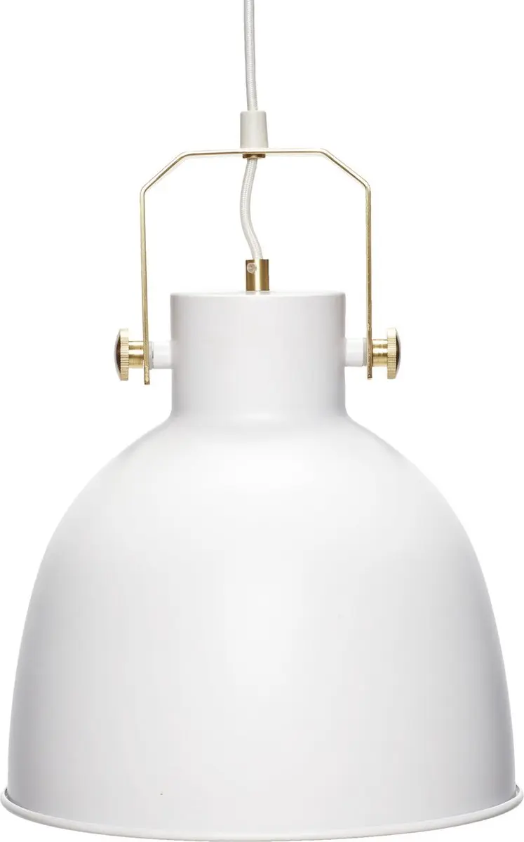 Hübsch Industriële Hanglamp Wit/Goud