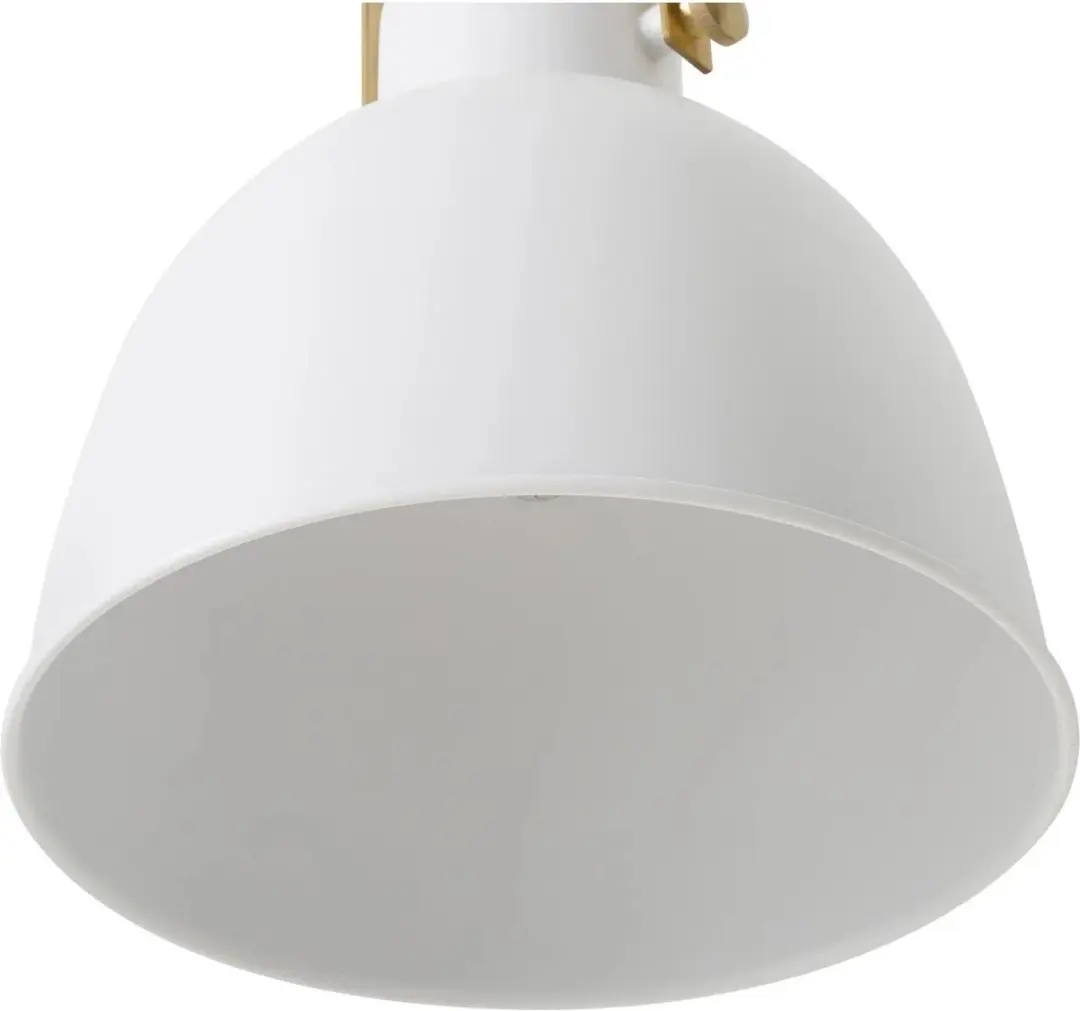 Hübsch Industriële Hanglamp Wit/Goud - ø29x41cm - E27