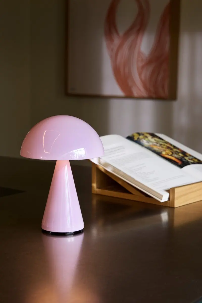 Hübsch Mush Draagbare Lamp Lichtroze - Ø15cm