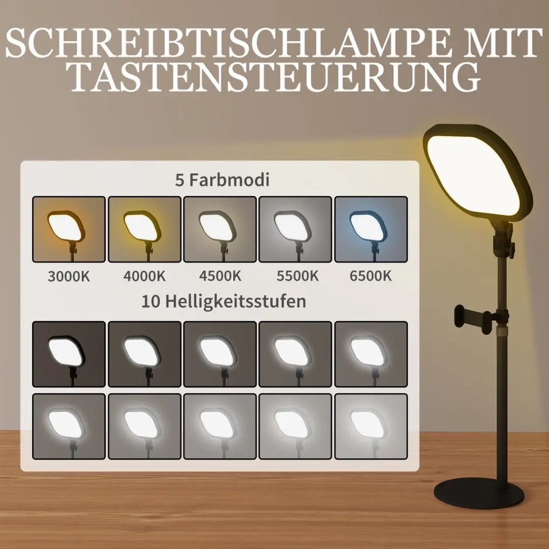 Homcom Metall Bureaulamp 65cm - Schwarz