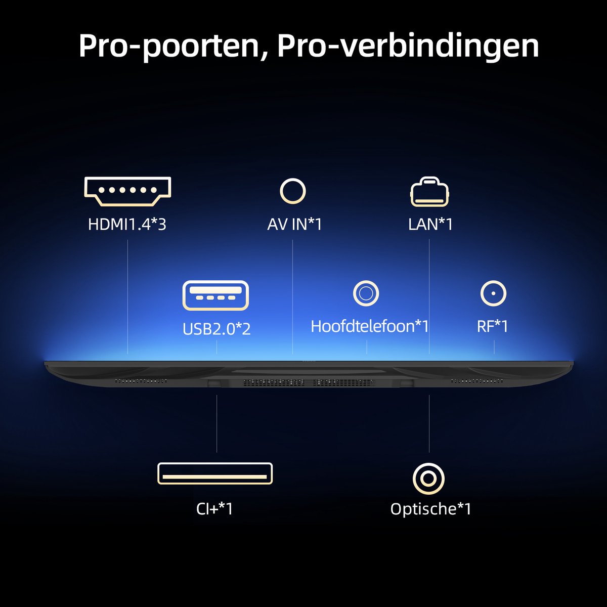 CHiQ L40FT - Smart TV 40 Inch - Full HD - Google TV - Randloos Metal Design - Dolby Audio - 2025 Nieuw