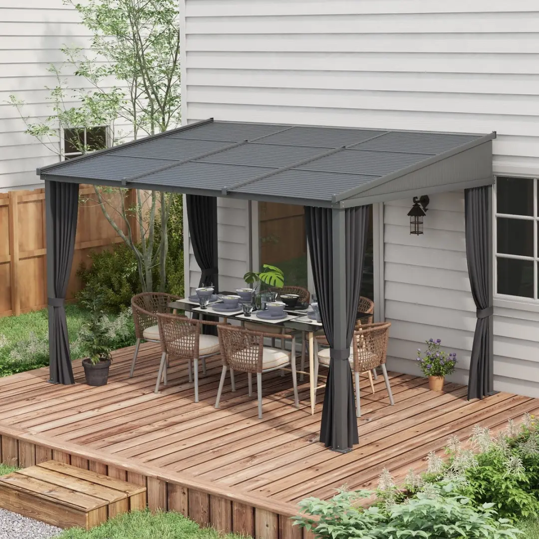 Outsunny Aluminium Pergola - 4-zijdig - 1x Paviljoen