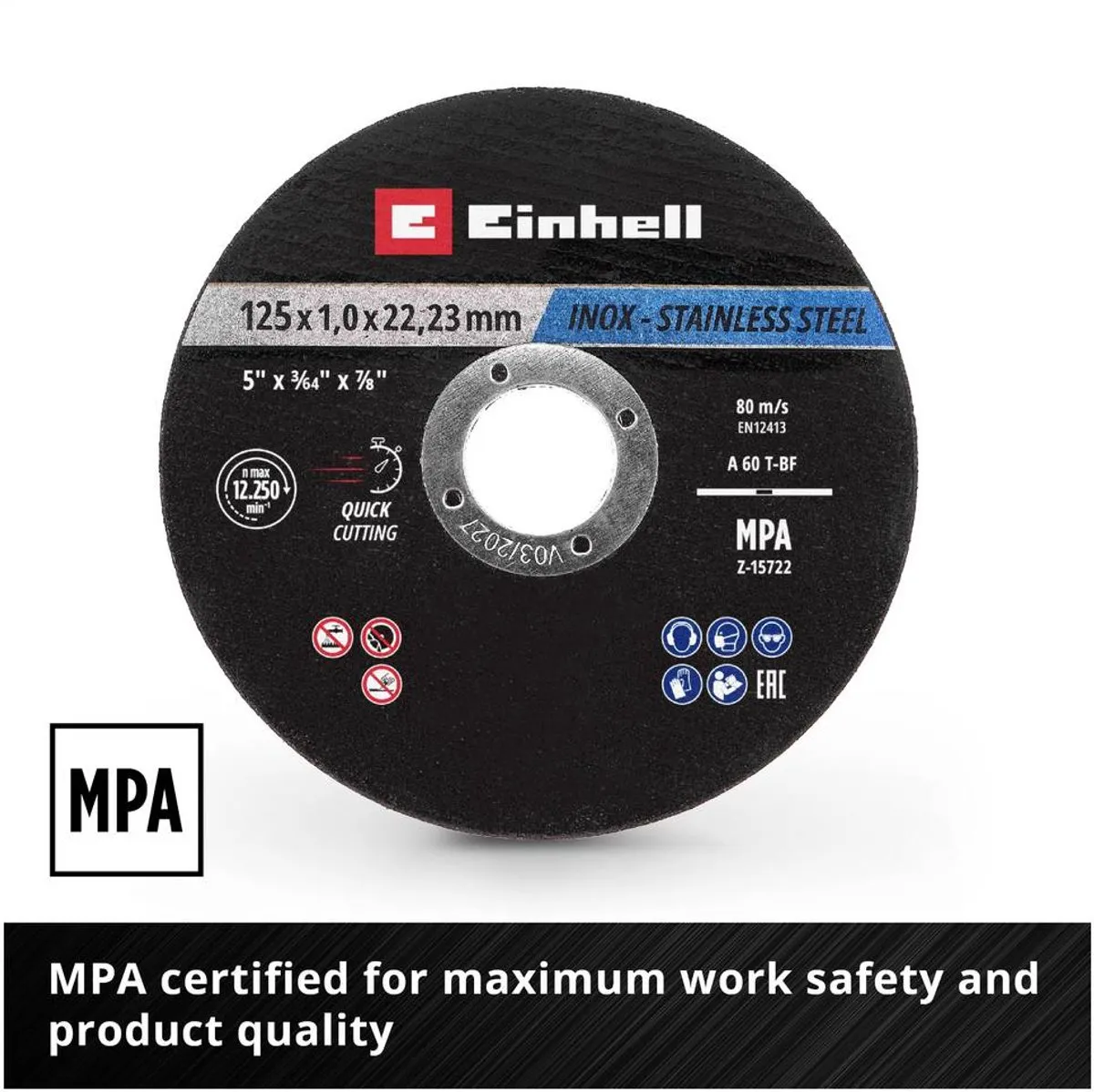 Einhell 711442 Doorslijpschijfset 125mm - 10 Stuks