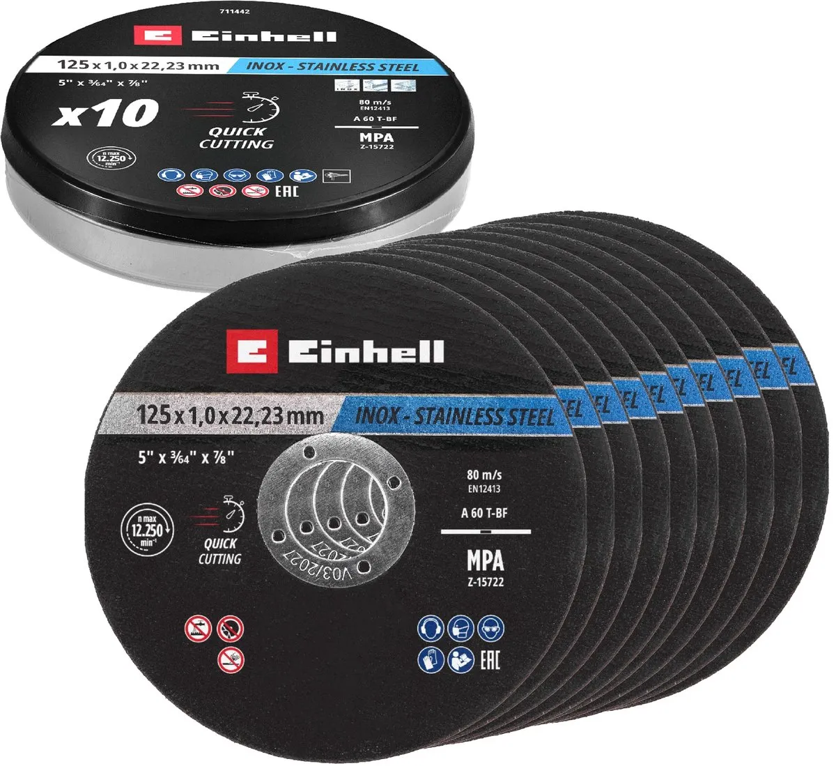 Einhell 711442 Doorslijpschijfset 125mm