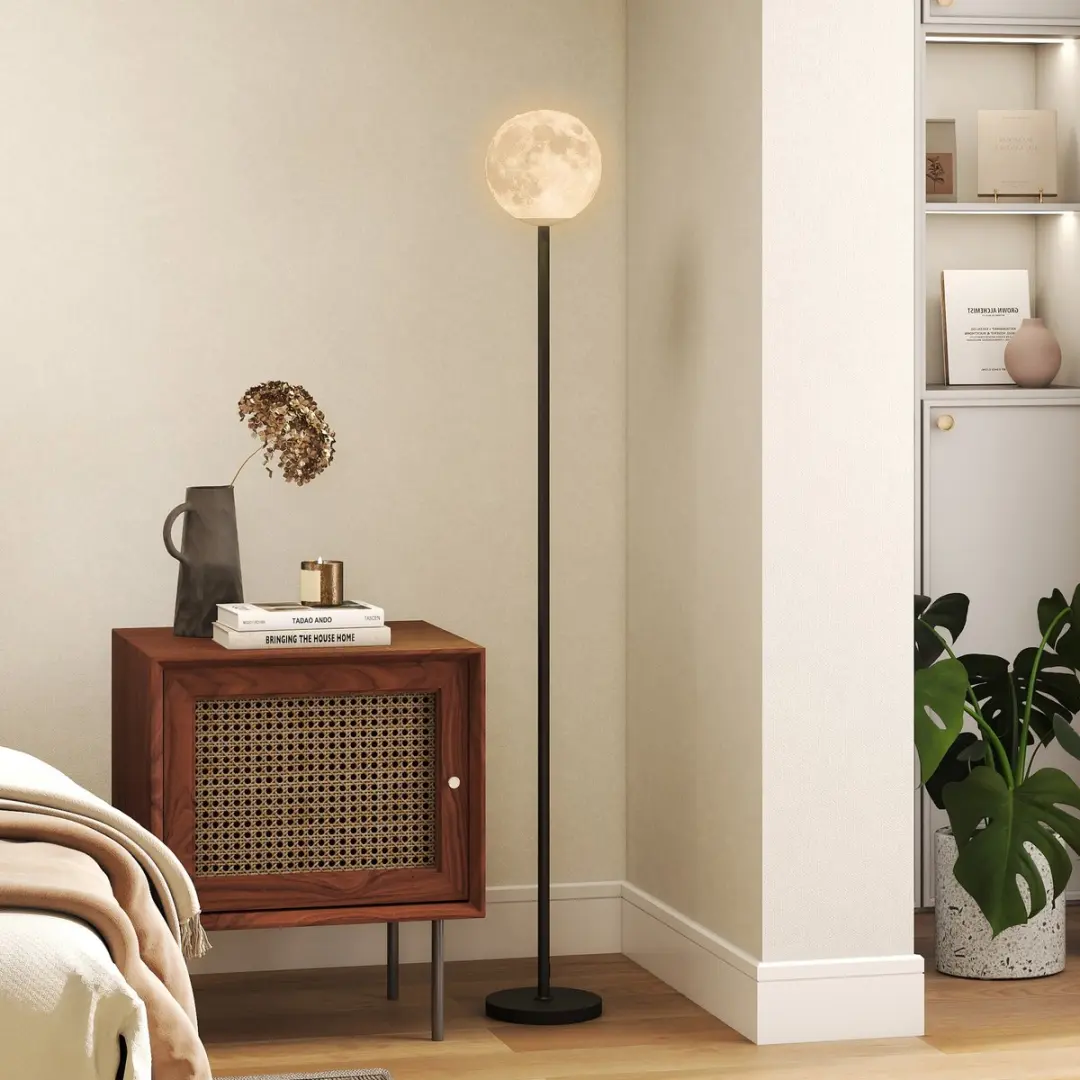 Homcom Vloerlamp ABS 140cm - Zwart
