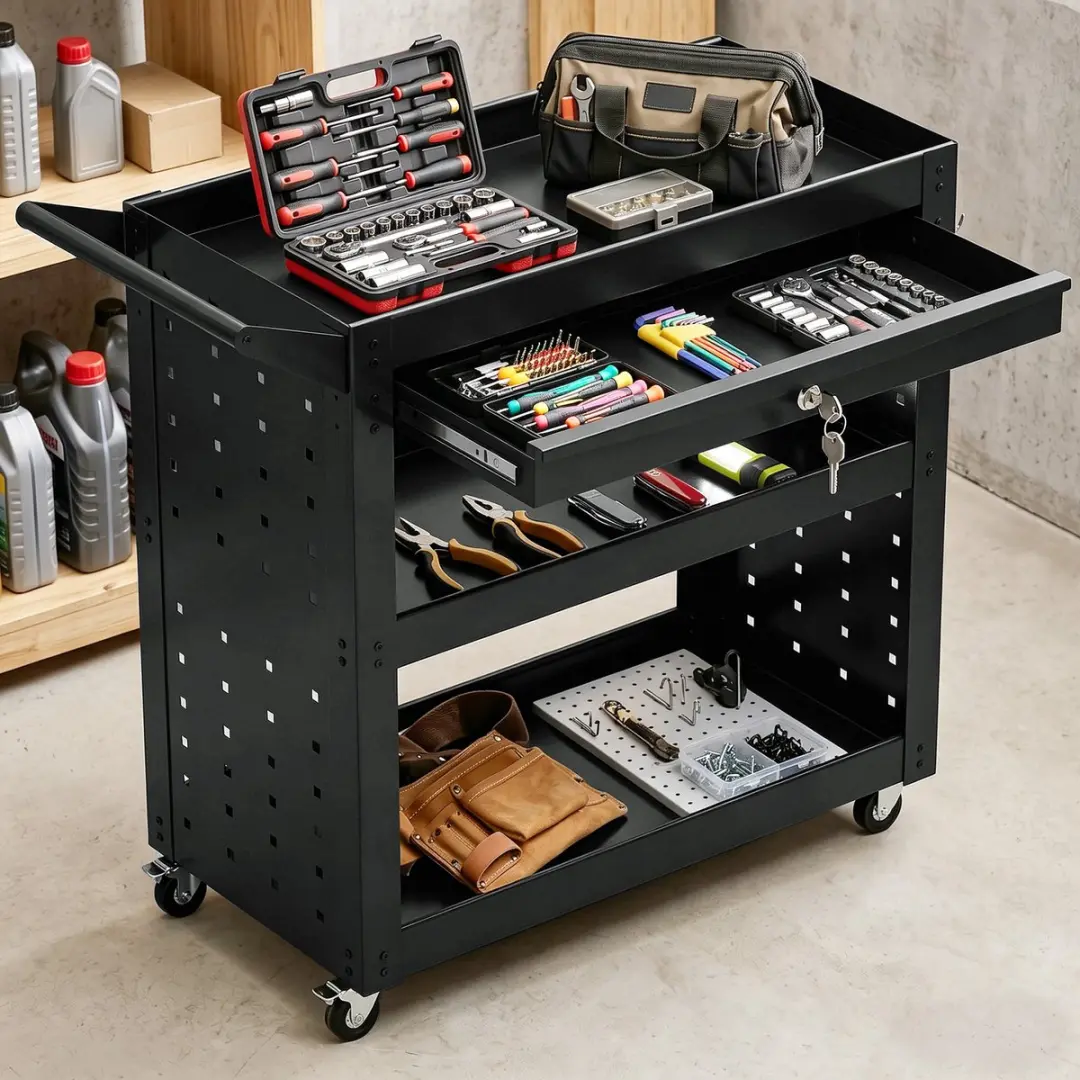 Homcom Gereedschapswagen 78L - Zwart
