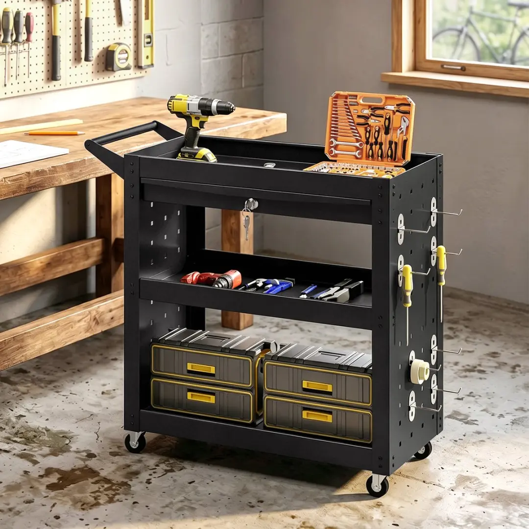 Homcom Gereedschapswagen 78L - Zwart