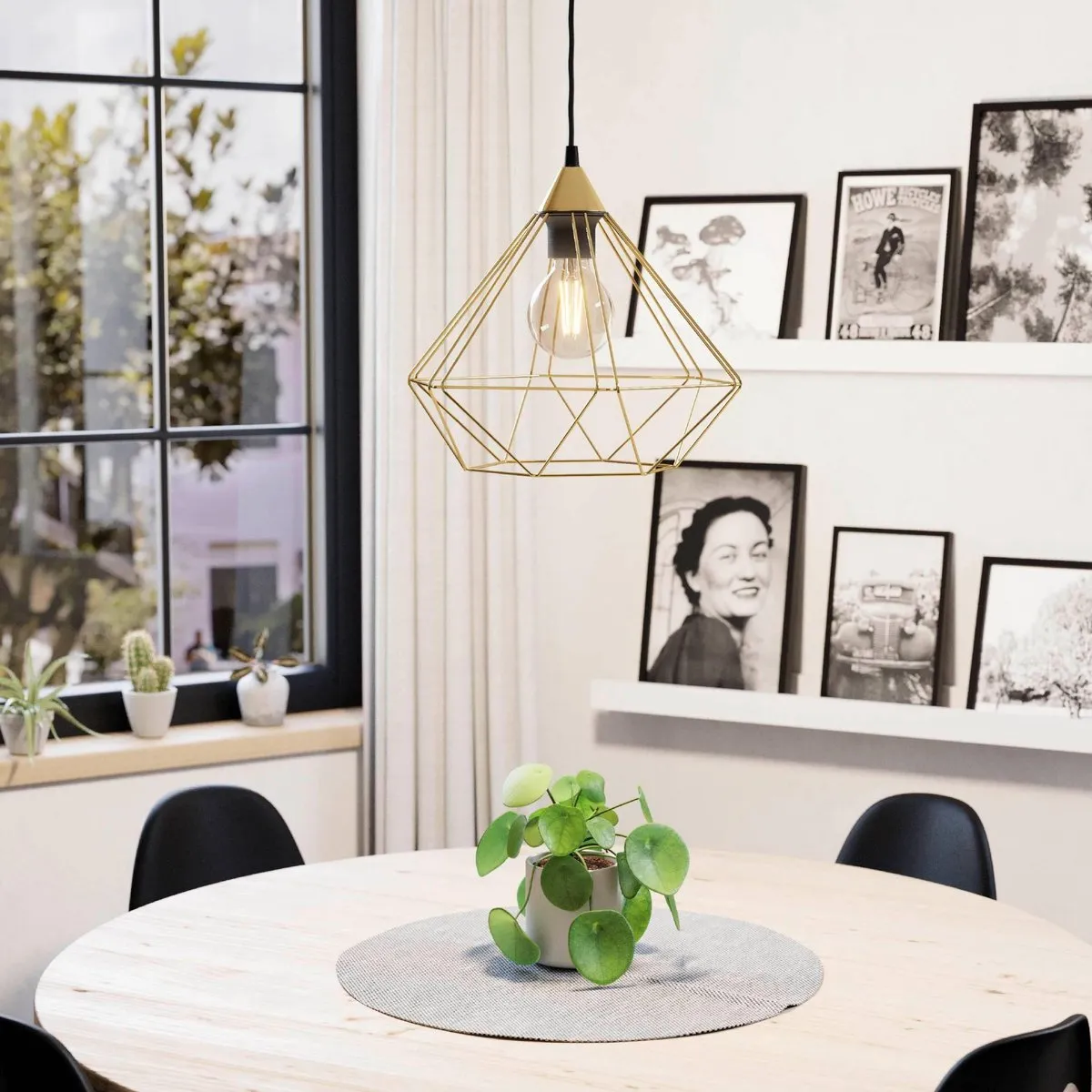 Eglo Tarbes Hanglamp - Ø32,5cm - Goud - afbeelding 6 van 6