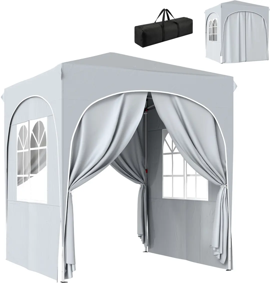 Outsunny Pop-up Canopy 203x203x251cm Lichtgrijs