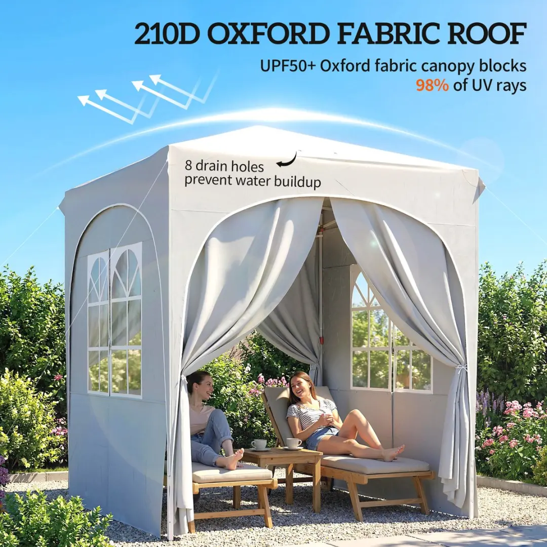 Outsunny Pop-up Canopy 203x203x251cm Lichtgrijs