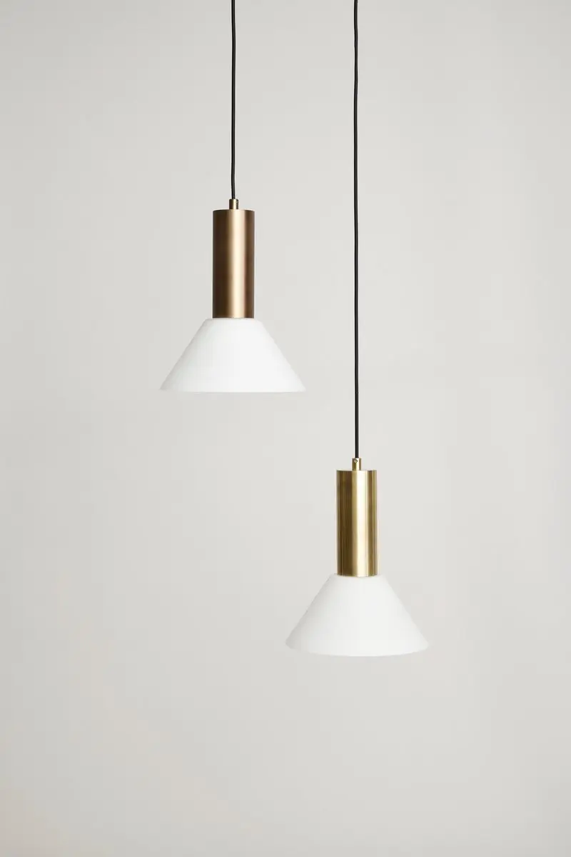 Hübsch Contrast Hanglamp - Verbronsd messing