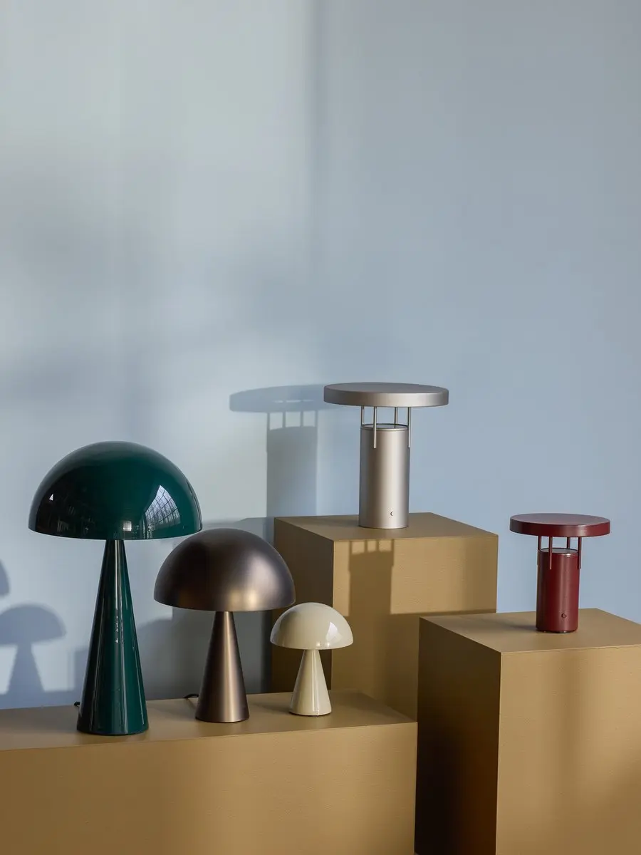 Hübsch Mush Draagbare Lamp - Licht zand