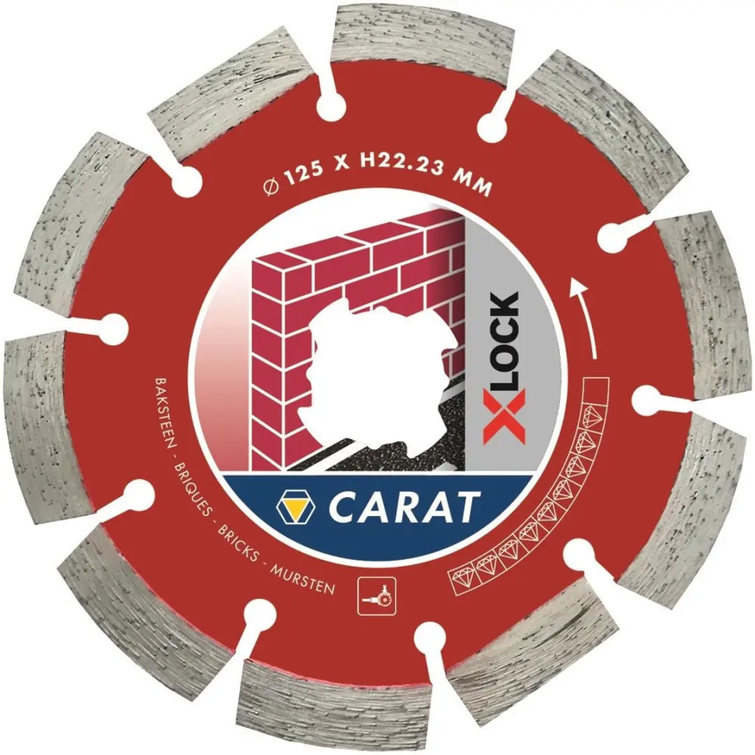Carat Diamantzaag X-Lock Baksteen 125x22,23mm