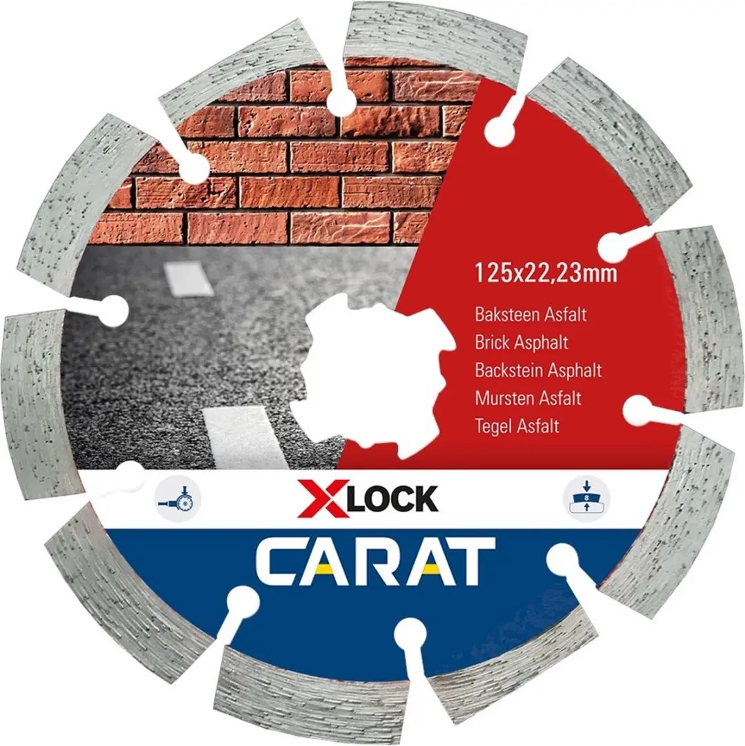 Carat Diamantzaag X-Lock Baksteen 125x22,23mm