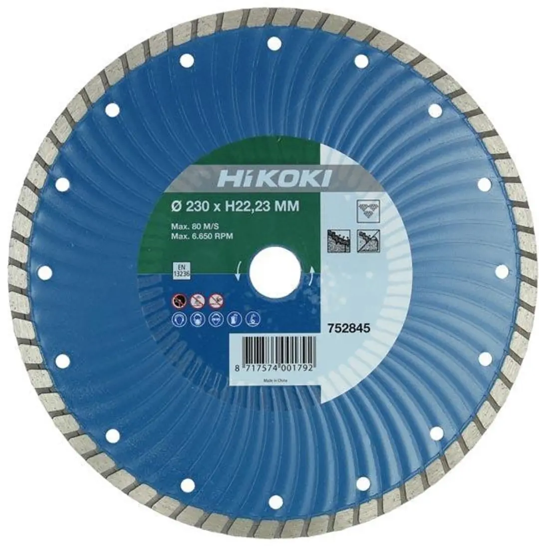 Hikoki Diamant Zaagblad 125 x 22,2 x 6mm Turbo - 752842