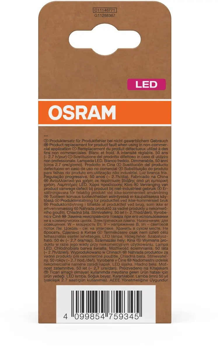 Osram LED Classic A 75 Filament DIM 5W - 1055lm Koel wit - Mat