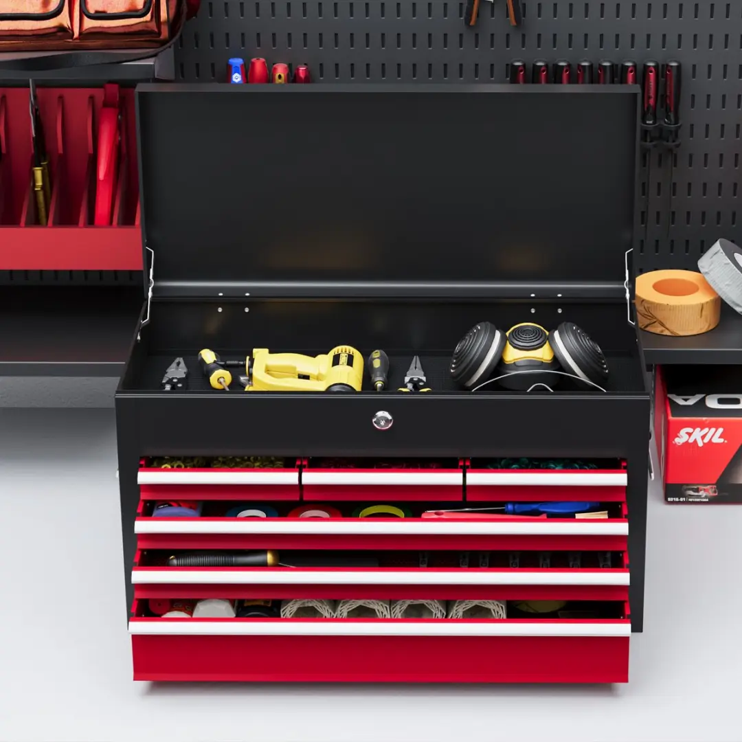 Homcom Gereedschapskist Staal 60L - Rood