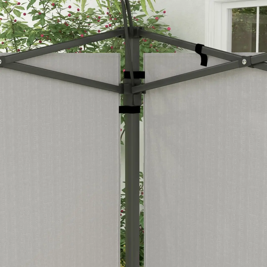 Outsunny Paviljoen Zijpanelen 293x193cm - Wit