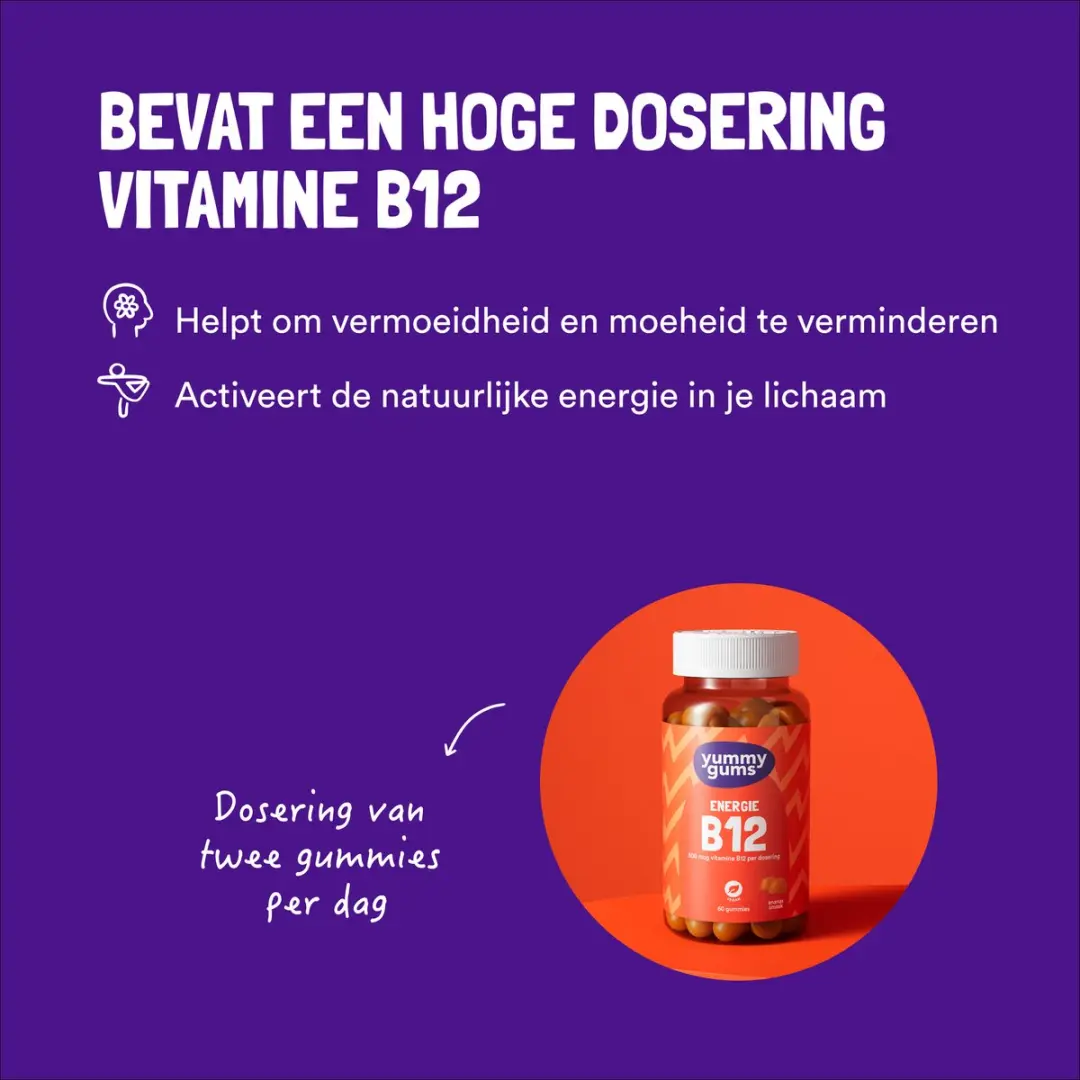 Yummygums Vitamine B12 Gummies - 60 Stuks