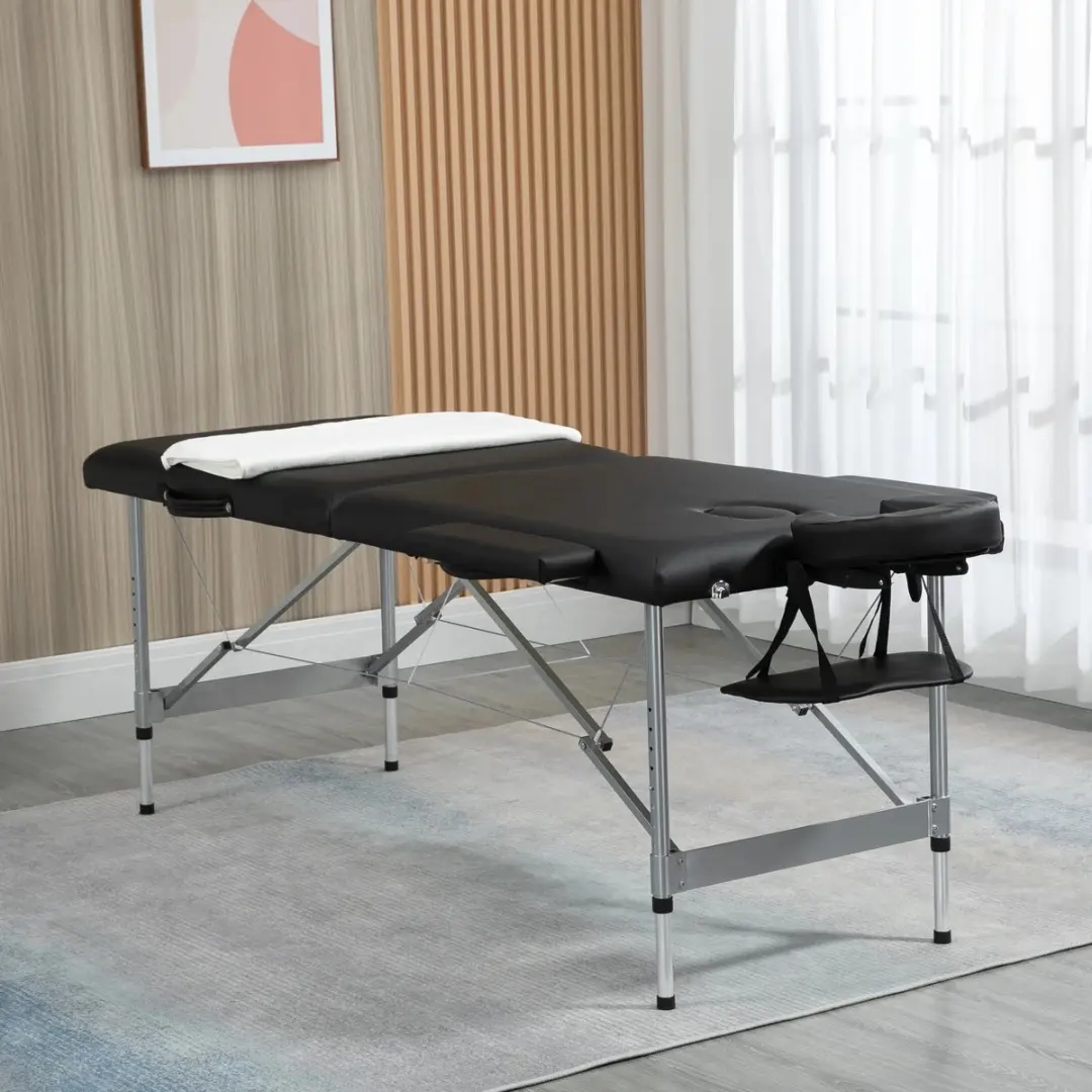 Homcom Massagetafel inklapbaar - Zwart