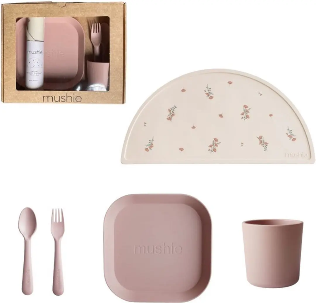Mushie Giftbox Kinderservies Vierkant