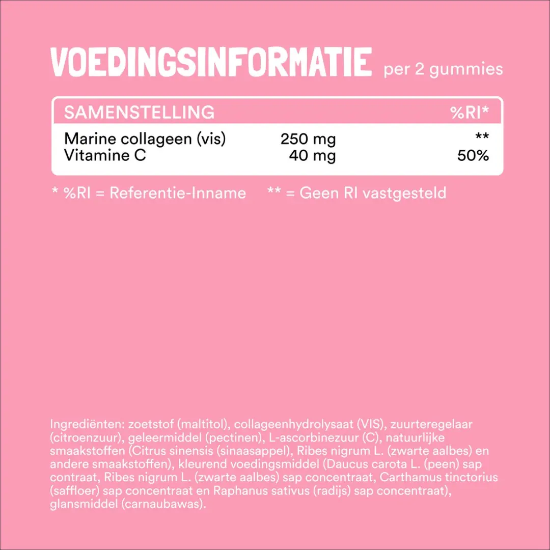 Yummygums Collageen Gummies Suikervrij - 60 Stuks