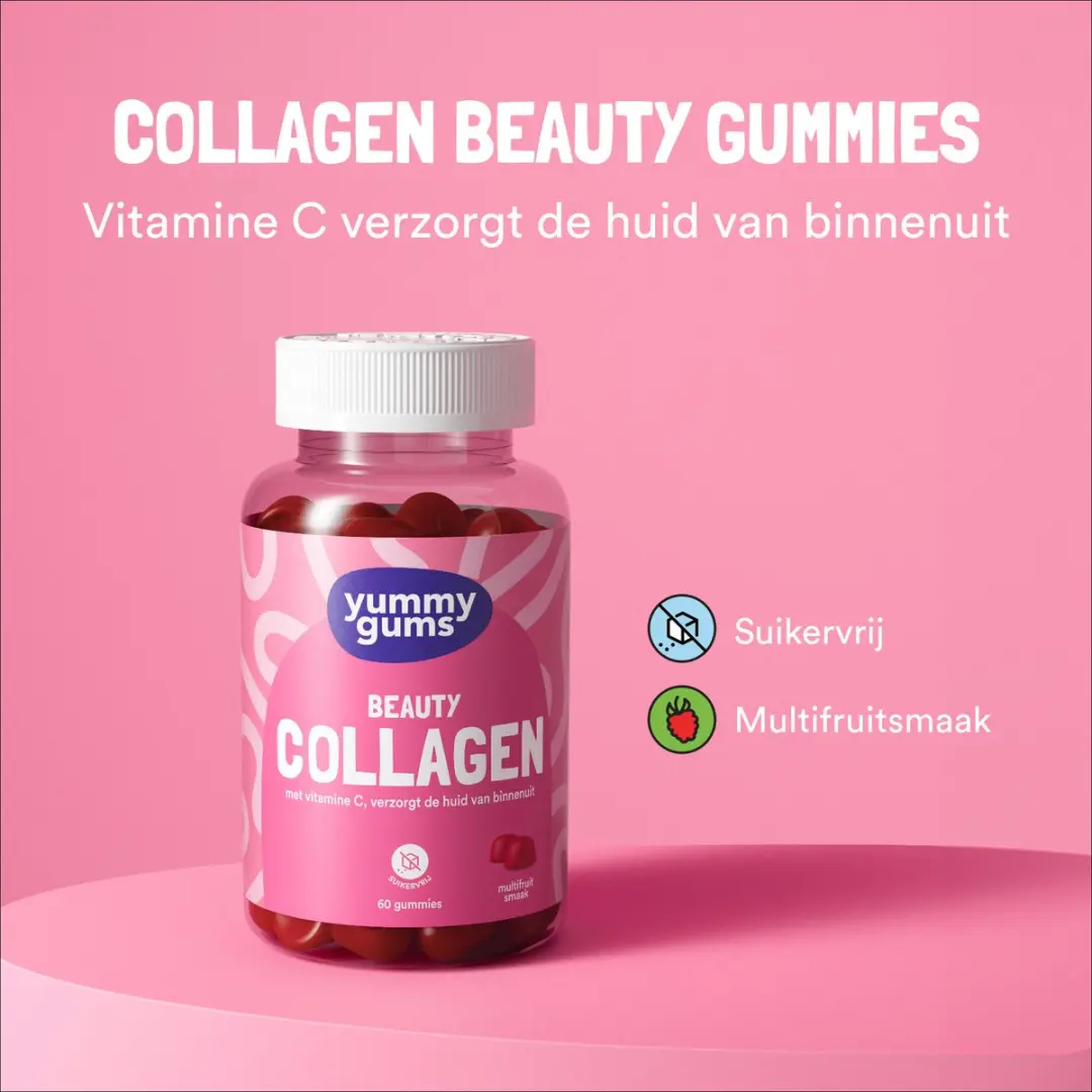Yummygums Collageen Gummies Suikervrij - 60 Stuks