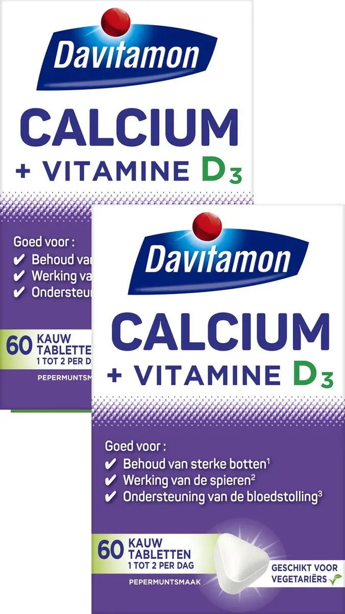 Davitamon Calcium met Vitamine D3 Pepermuntsmaak