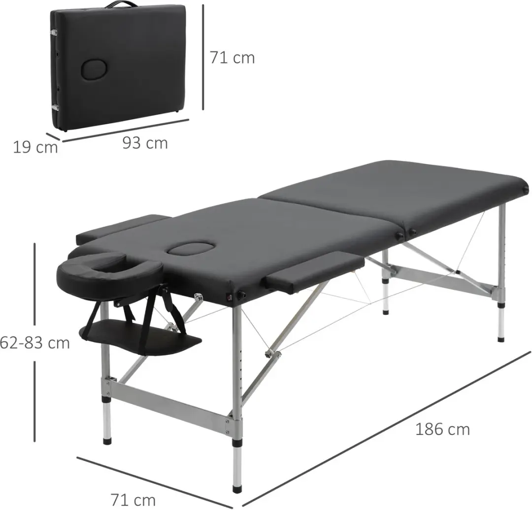Homcom Massageliege 503-019V00 - Zwart