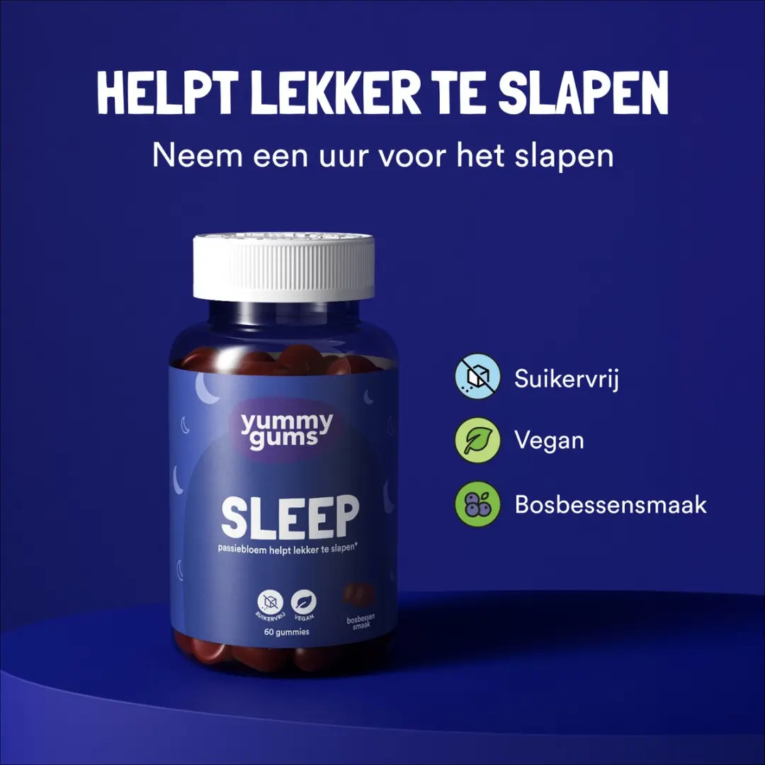 Yummygums Slaapgummies Suikervrij 60 Stuks - 150g