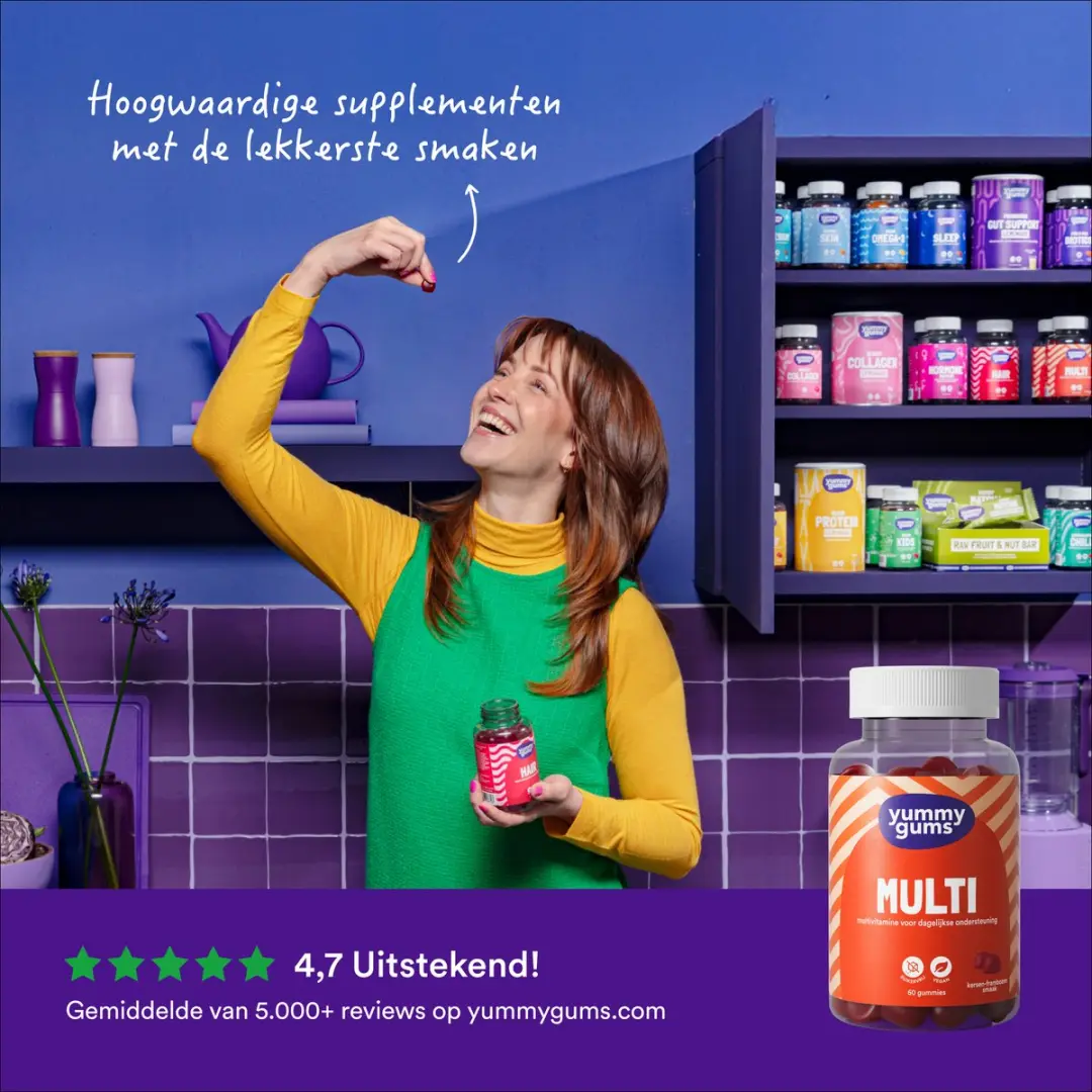 Yummygums Multivitamine Gummies Suikervrij 60 Stuks