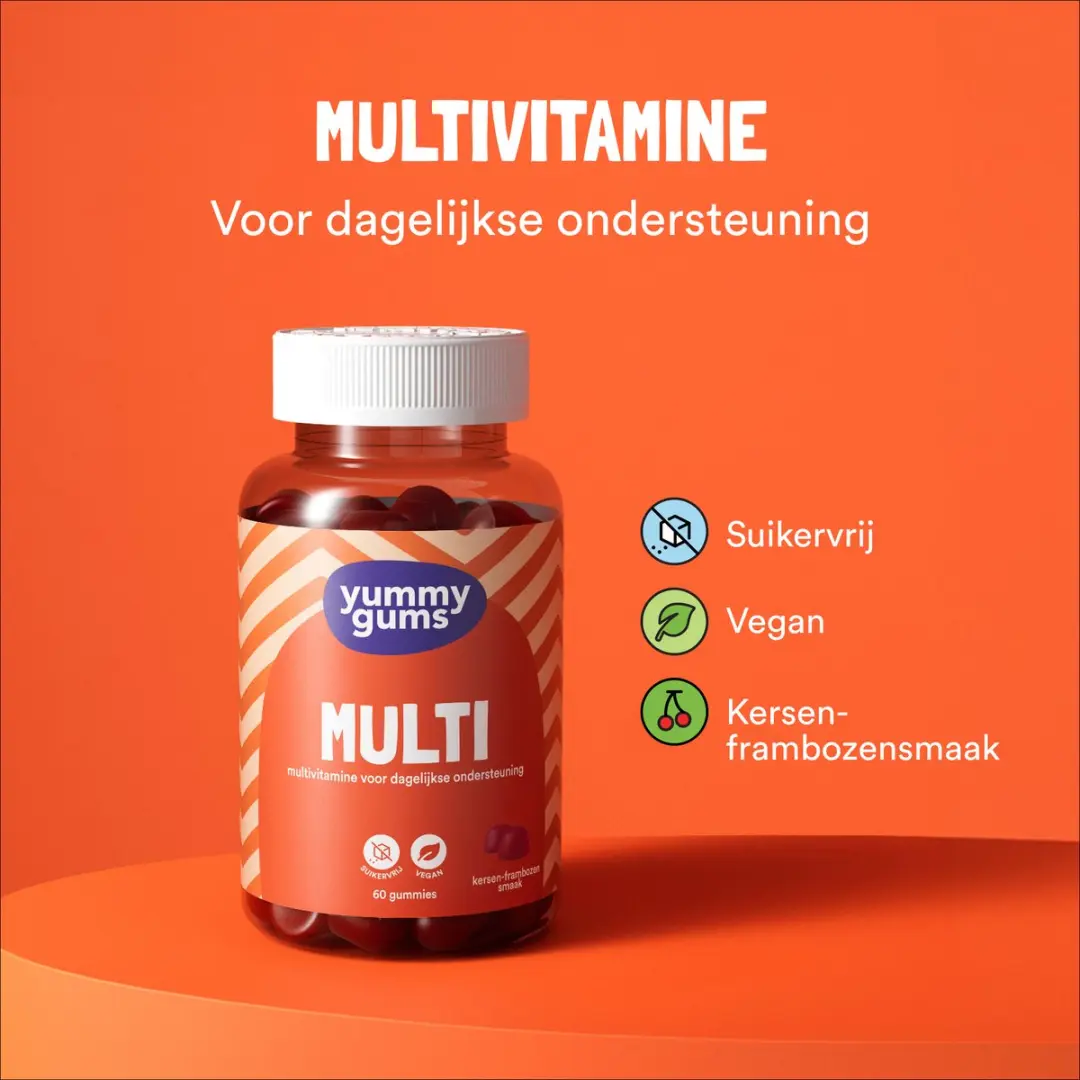 Yummygums Multivitamine Gummies Suikervrij 60 Stuks