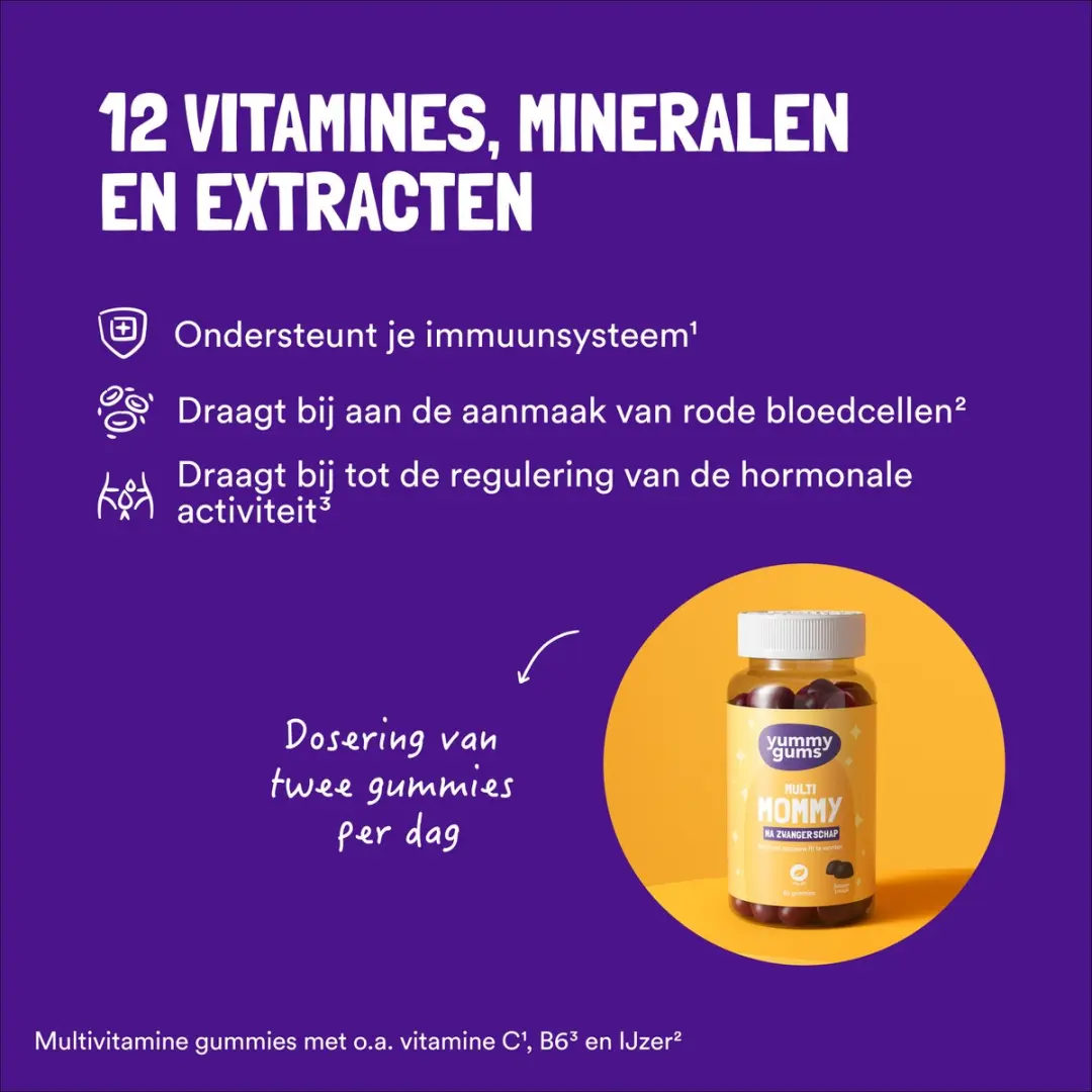Yummygums Postpartum Multivitamine Gummies - 60 Stuks
